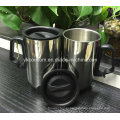 Stainless Steel Travel Coffee Mug with Handle (CL1C-M102)